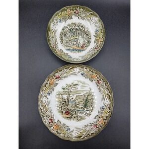 Vintage Ridgeway Heritage Green Plates